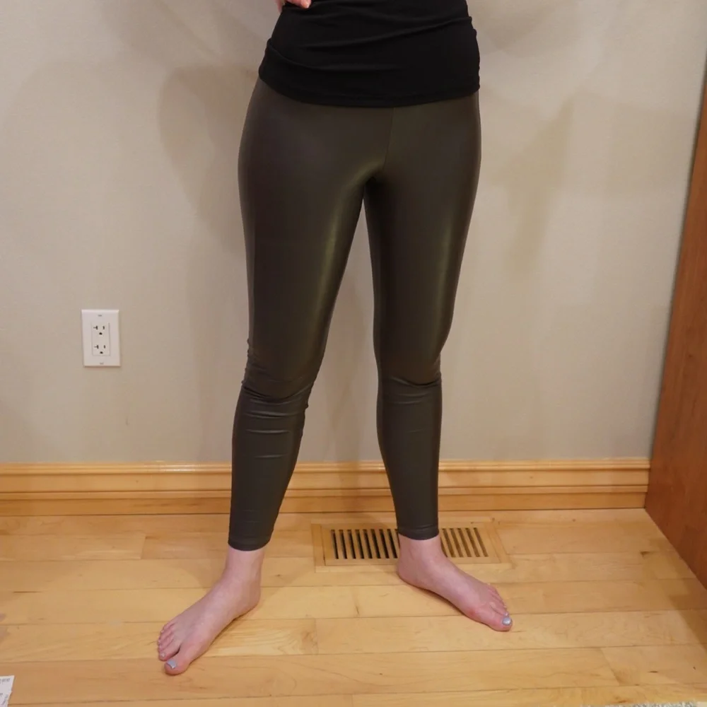 Athleta Fleece-Lined High-Waisted Shiny Leggings - Picture 4 of 4